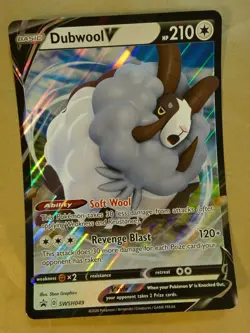 LOT OF 3 Promo Pokemon JUMBO Cards DUBWOOL V HATTERENE V GALARIAN RAPIDASH V - Image 5