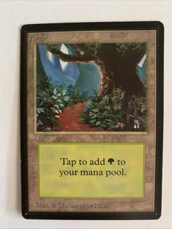 Forest (B) Limited Edition - Beta Edition Regular, Magic The Gathering MTG Card - Image 1