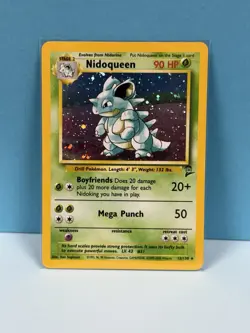 Pokemon TCG Nidoqueen Base Set 2 Holo Unlimited Holo Rare Card 12/130 Mint / NM - Image 2