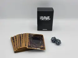 Vintage Yu-Gi-Oh Black Konami Deck Box W/ 1996 Cards In Sleeves & Dice - Image 1