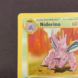 1st Edition Shadowless Nidorino 37/102 Base Set Rare Vintage Pokemon Card - Image 3