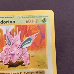 1st Edition Shadowless Nidorino 37/102 Base Set Rare Vintage Pokemon Card - Image 4
