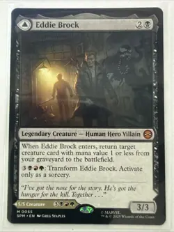 MTG Eddie Brock 0055 Regular Marvel's Spider-Man NM SPM - Image 1