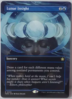 Lunar Insight [New, Near Mint] Borderless Art {Foundations MTG} - Image 1
