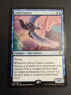 Aven Courier Commander Streets of New Capenna Magic The Gathering LP - Image 1
