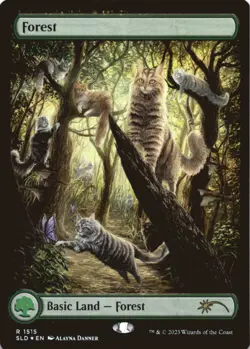 MTG Forest (1515) Foil NM Secret Lair Drop Series Magic - Image 1