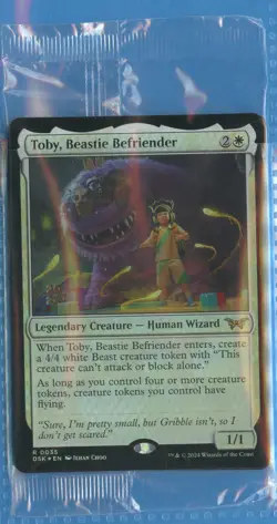 MTG:PreRelease Promo: Duskmourn: House of Horror: Toby, Beastie Befriender: FOIL - Image 1
