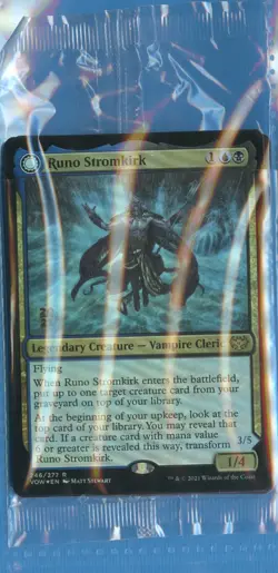 MTG: PreRelease Promo: Innistrad: Crimson Vow: Runo Stromkirk: FOIL: SEALED - Image 1