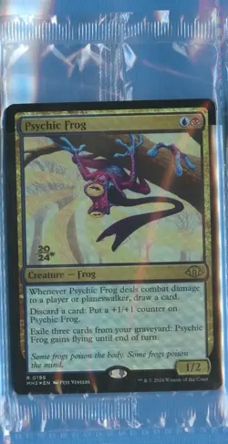MTG: PreRelease Promo: Modern Horizons 3: Psychic Frog: FOIL: STILL SEALED - Image 1