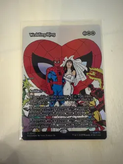 MTG Wedding Ring Borderless Foil Marvel's Spider-Man NM - Image 1