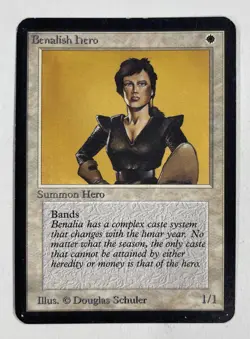 Benalish Hero Alpha MP Moderate Play MTG Magic The Gathering A - Image 1