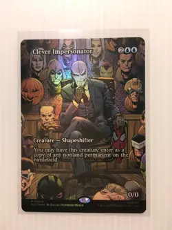 MTG Clever Impersonator - FOIL - Borderless - Marvel Universe M/NM, English 008 - Image 1