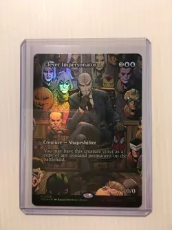 MTG Clever Impersonator - FOIL - Borderless - Marvel Universe M/NM, English 008 - Image 3