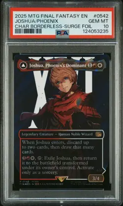 2025 MTG FINAL FANTASY JOSHUA, PHOENIX'S DOMINANT/PHOENIX, WARDEN OF FIRE PSA 10 - Image 1