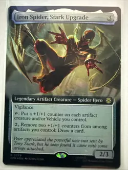 MTG Iron Spider, Stark Upgrade 0279 Foil (Extended Art) Marvel's Spider-Man NM - Image 1
