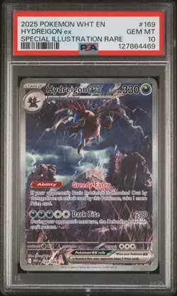 2025 POKEMON WHITE EN-WHITE FLARE SPECIAL ILLUSTRATION RARE HYDREIGON EX PSA 10 - Image 1