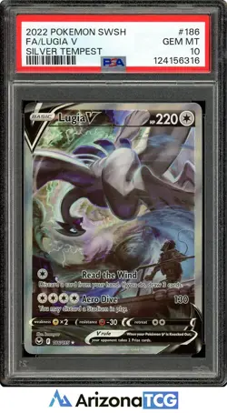 Pokemon 2022 Lugia V 186/195 Alt Art Silver Tempest GEM MINT PSA 10 - Image 1