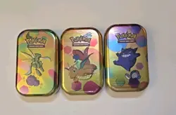 Pokemon Scarlet & Violet 151 Mini Tin Set Of 3 Gengar, Dragonite Scyther 6 Packs - Image 1
