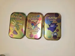 Pokemon Scarlet & Violet 151 Mini Tin Set Of 3 Gengar, Dragonite Scyther 6 Packs - Image 2