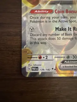 Pokemon Gholdengo EX 139/182 Paradox Rift Near Mint - Image 4