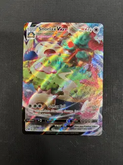 🧨Snorlax Vmax 142/202 Sword & Shield Base Set FULL ART ULTRA RARE Pokemon Card - Image 1