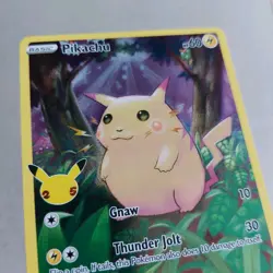 Pikachu 005/025 Holo Full Art Rare 2021 Celebrations Collectible Pokemon Card - Image 3