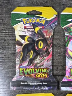 4X Evolving Skies Sleeved Pokemon Booster Pack Complete Full Art Set NEW SEALED - Image 2