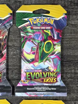 4X Evolving Skies Sleeved Pokemon Booster Pack Complete Full Art Set NEW SEALED - Image 3