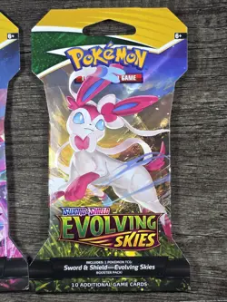 4X Evolving Skies Sleeved Pokemon Booster Pack Complete Full Art Set NEW SEALED - Image 4