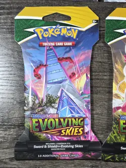 4X Evolving Skies Sleeved Pokemon Booster Pack Complete Full Art Set NEW SEALED - Image 5