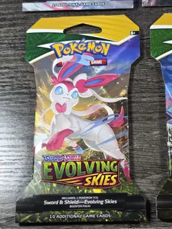 4X Evolving Skies Sleeved Pokemon Booster Pack Complete Full Art Set NEW SEALED - Image 3
