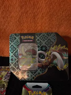 Pokemon Tcg Paldean Fates Great Tusk EX Tin New Factory Sealed+ Lot - Image 2