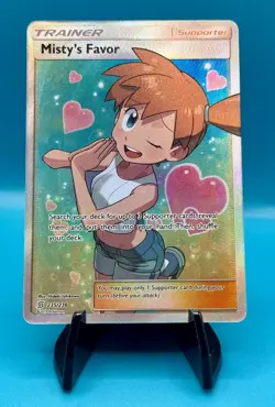 Pokemon TCG Unified Minds Misty's Favor Trainer Full Art 235/236 - Image 1