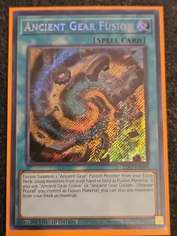 Ancient Gear Fusion LDS1-EN090 Limited Edition Secret Rare Near Mint Yu-Gi-Oh! - Image 1