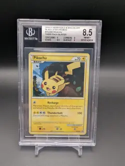 BGS 8.5 NM/MINT+ Pikachu Black Star Promo HGSS03 Holo Pokemon Card - Image 1