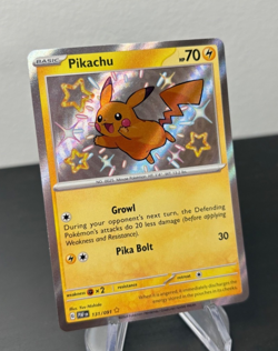 2024 Pokemon Pikachu Shiny Secret Rare Paldean Fates 131/091 Card NM - Image 1