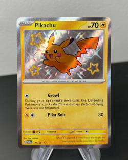 2024 Pokemon Pikachu Shiny Secret Rare Paldean Fates 131/091 Card NM - Image 2
