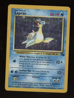 1999 Pokemon TCG Lapras Fossil Holo Unlimited Rare Card 10/62 - Image 1