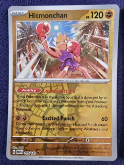 Hitmonlee And Hitmonchan Near Mint Holo SV 151 Pokemon Trading Cards 2x Lot - Image 2