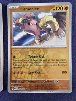Hitmonlee And Hitmonchan Near Mint Holo SV 151 Pokemon Trading Cards 2x Lot - Image 3
