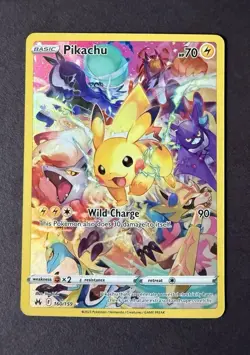 Pikachu 160/159 Secret Rare NM/Mint Pokemon TCG Card Crown Zenith - Image 1