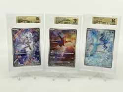 BGS 10 Pokemon Card Japanese Reshiram Latios Articuno Art Rare 3CARD SET AR - Image 1