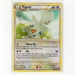 Pokemon TCG Togetic 39/90 HGSS Undaunted Regular Uncommon Card EN-LP 2010 - Image 1