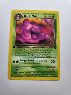 Dark Muk 41/82 Uncommon- 1st Edition Team Rocket Vintage Pokemon Card - NM - Image 1