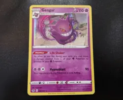 Gengar 085/202 Holo Rare Sword & Shield Base Set Pokemon Card NM - Image 1