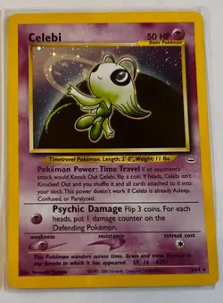 Pokemon Neo Revelation Celebi Holo Rare Card 3/64 Unlimited - Image 1