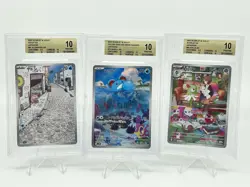 BGS 10 Pokemon Card Japanese Kirlia Marill Slowpoke Art Rare 3Card Set AR - Image 1