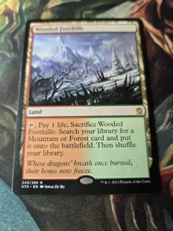 1x WOODED FOOTHILLS, Khans Of Tarkir, LP, MTG - Image 2