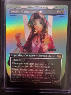 MTG: Aerith Gainsborough (Borderless 374) (FOIL) - NM - FINAL FANTASY - Image 1