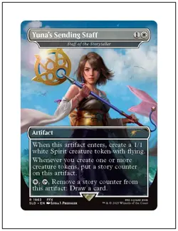 1x Yuna's Sending Staff, Secret Lair Final Fantasy Magic MTG NM - Image 1
